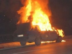 Ankara'da otomobil yangını