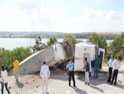 Göle uçmaktan son anda kurtuldu