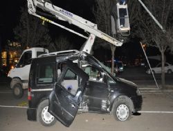 Köpekten kaçtı kaza yaptı