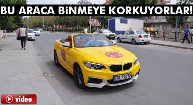 250 bin liralık üstü açık lüks aracını taksi yaptı