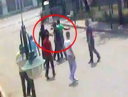 Kadın görevliye eşkıya yumruğu kamerada