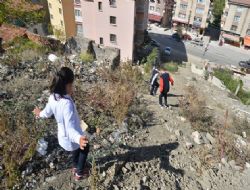 Vatandaş merdivenini kendi yaptı