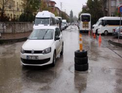 Rögar çukuruna lastikli önlem