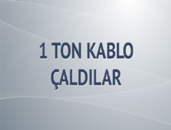 100 saniyede 1 ton kablo çaldılar