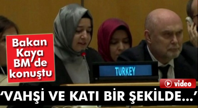Aile ve Sosyal Politikalar Bakanı Fatma Betül Sayan Kaya BM'de konuştu: Hollanda'da yaşananları anlattı