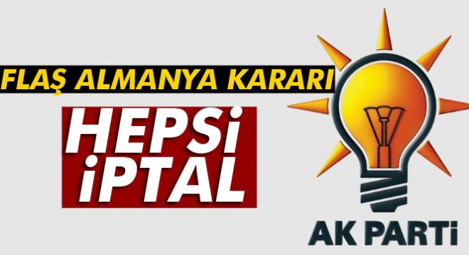Almanya'daki bütün siyasi programlar iptal