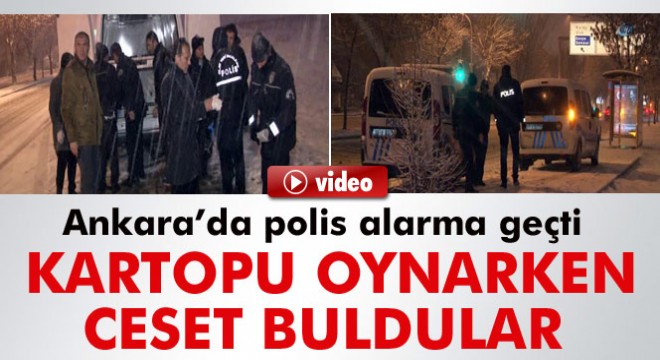 Ankara'da kar topu oynarken ceset buldular