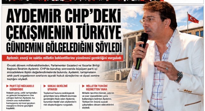 Aydemir bölgedeki yangının Türkiye'ye uzanan risklerine dikkat çekti