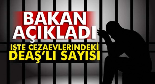 Bakan Bozdağ cezaevlerindeki DEAŞ'lı sayısını açıkladı