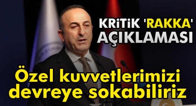 Bakan Çavuşoğlu: Suriye'de bundan sonraki hedef Rakka operasyonudur