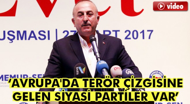 Bakan Mevlüt Çavuşoğlu: Avrupa'da terör çizgisine gelen siyasi partiler var