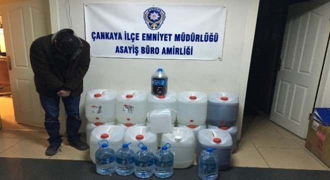 Başkent'te kaçak içki operasyonu