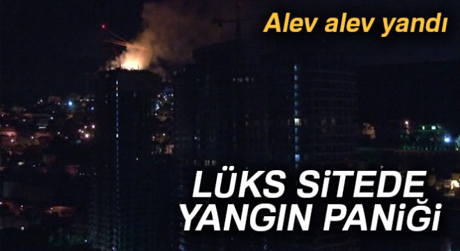 Beykoz'da lüks sitede yangın paniği