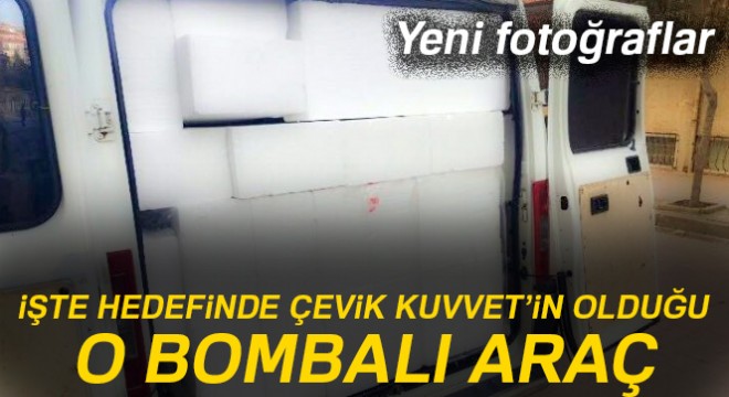 Bomba yüklü minibüsten yeni fotoğraflar