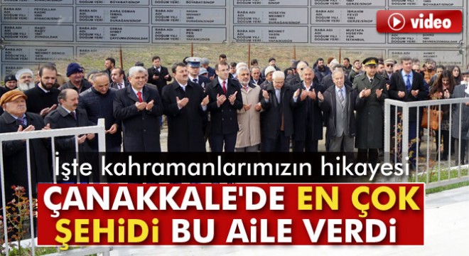 Çanakkale'de en çok şehidi Yusufoğlu ailesi verdi