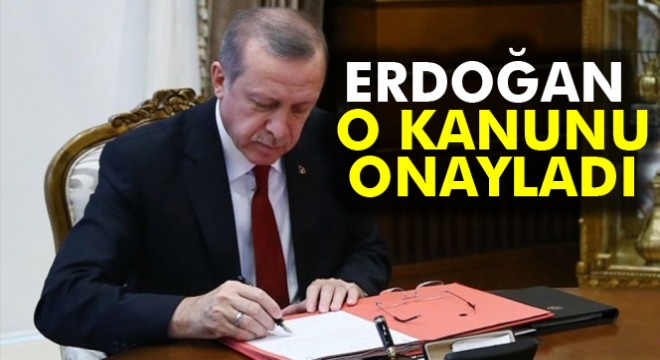 Cumhurbaşkanı Erdoğan 6772 sayılı Kanun'u onayladı