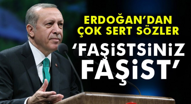Cumhurbaşkanı Erdoğan: 'Faşistsiniz, faşist'