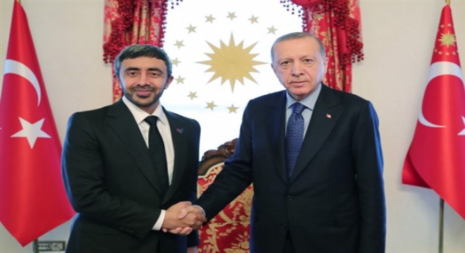 Cumhurbaşkanı Erdoğan, BAE Dışişleri ve Uluslararası İşbirliği Bakanı Nahyan'ı kabul etti