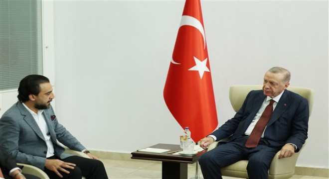 Cumhurbaşkanı Erdoğan, Irak Temsilciler Meclisi Başkanı Halbusi'yi kabul etti