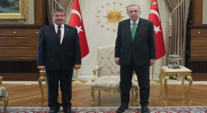 Cumhurbaşkanı Erdoğan, KKTC Başbakanı Üstel'i kabul etti