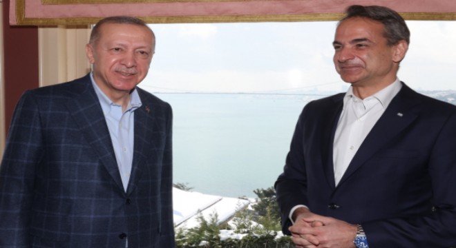 Cumhurbaşkanı Erdoğan, Yunanistan Başbakanı Miçotakis'i Vahdettin Köşkü'nde kabul etti