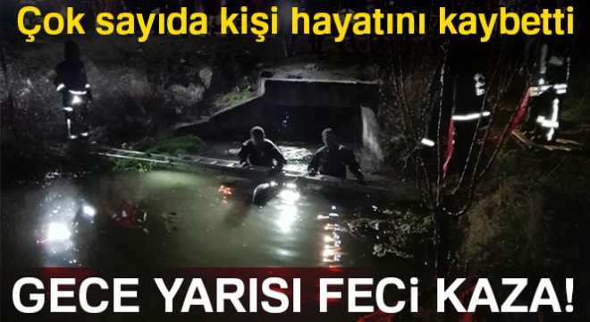 Denizli'de otomobil su birikintisine uçtu: 5 ölü, 1 yaralı