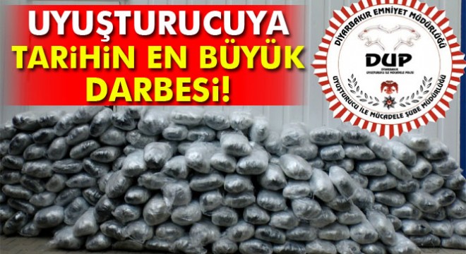 Diyarbakır'da uyuşturucuya tarihin en büyük darbesi vuruldu