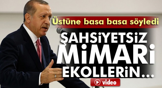 Erdoğan'dan Şehircilik Şurası'nda yatay mimari vurgusu