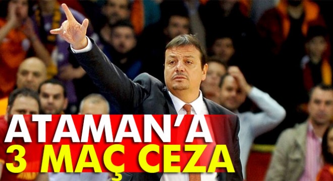 Ergin Ataman'a 3 maç ceza