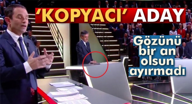 Fransız cumhurbaşkanı adaylarından François Fillon canlı yayında kopya çekti