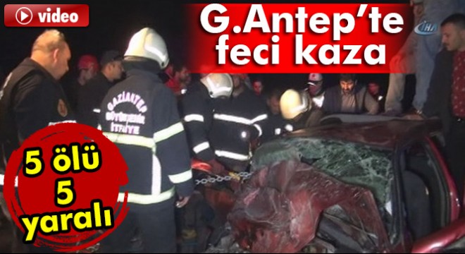 Gaziantep'te zincirleme kaza: 5 ölü, 5 yaralı