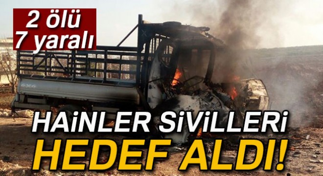 Hainler Azez'de sivilleri hedef aldı: 2 ölü, 7 yaralı