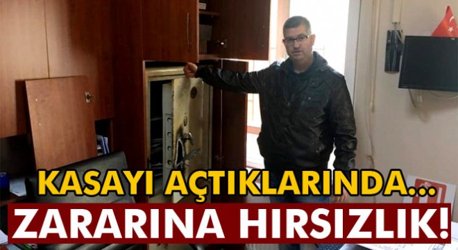 Hırsızların bir saat uğraşarak açtıkları çelik kasadan 2,5 TL çıktı