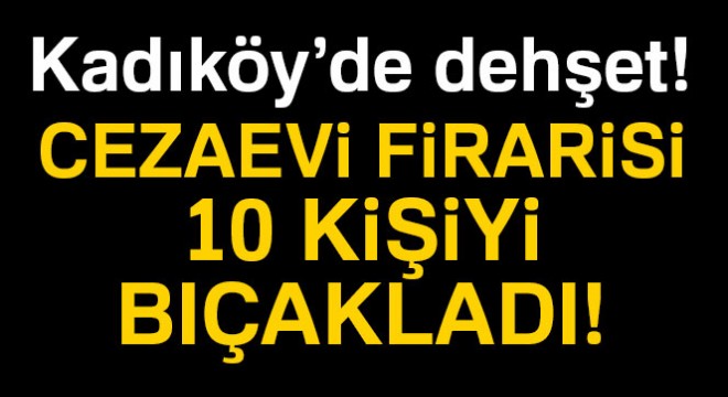Kadıköy'de cezaevi firarisi 10 kişiyi bıçakladı