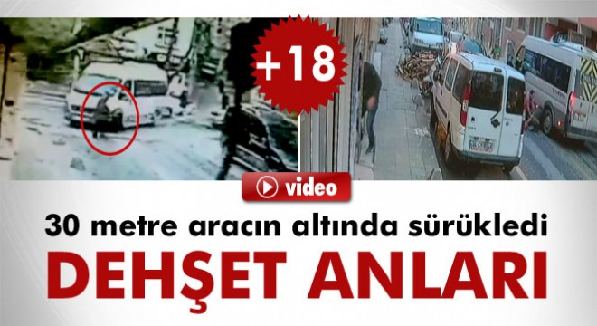 Kağıthane'de minibüsün yaşlı adamı ezme anı kameralara yansıdı