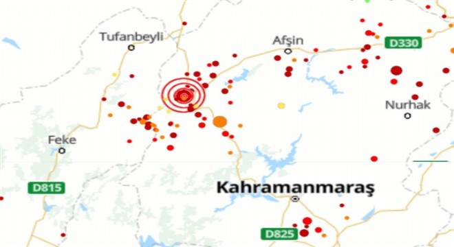 Kahramanmaraş'ta 4.1 büyüklüğünde deprem