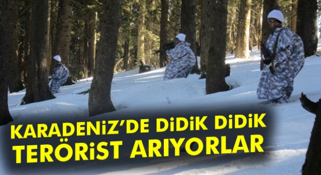 Karadeniz'de didik didik terörist arıyorlar