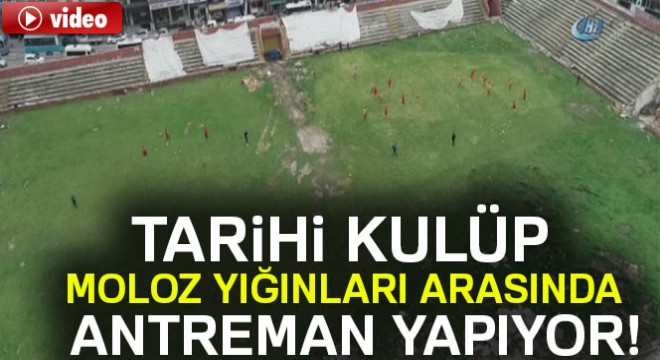Kartal Stadyumu'nda tehlikeli antrenman havadan görüntülendi