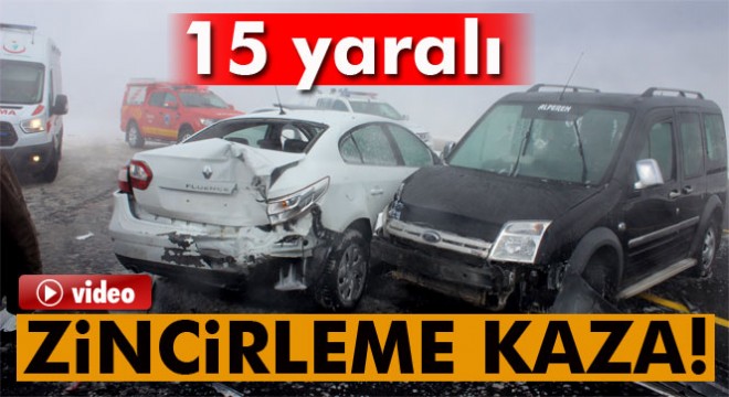 Kayseri'de zincirleme trafik kazası: 15 yaralı