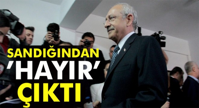 Kılıçdaroğlu'nun oy kullandığı sandıktan ‘hayır' çıktı