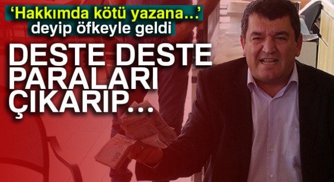 Kırkpınar Ağası para dolu çantayla basın toplantısı yaptı