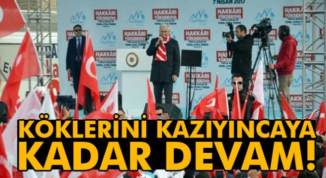 Köklerini kazıyıncaya kadar bu mücadele kararlılıkla devam edecek'