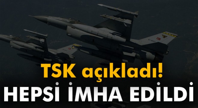 Kuzey Irak'taki terör hedeflerine hava harekatı düzenlendi