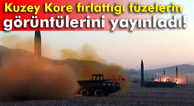 Kuzey Kore fırlattığı füzelerin görüntülerini yayınladı
