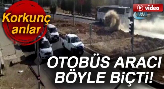 Mardin'de otobüs aracı biçti