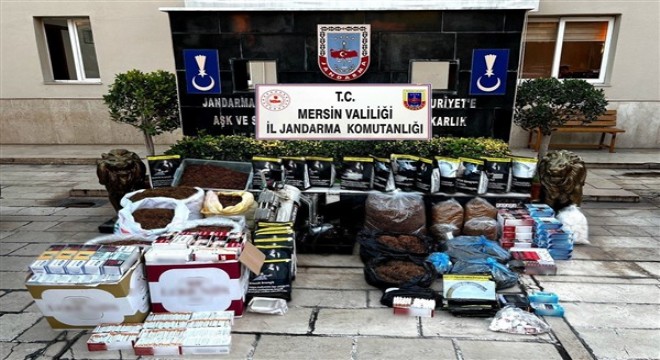 Mersin'de kaçak makaron operasyonu