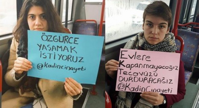 Otobüsün içinden tepki