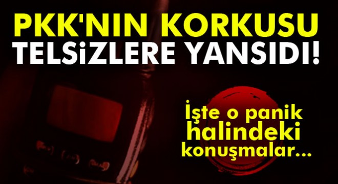 PKK'nın korkusu telsizlere yansıdı! İşte o panik halindeki konuşmalar...