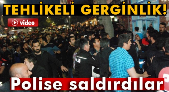 Polise saldıran sahışlara linç girişimi