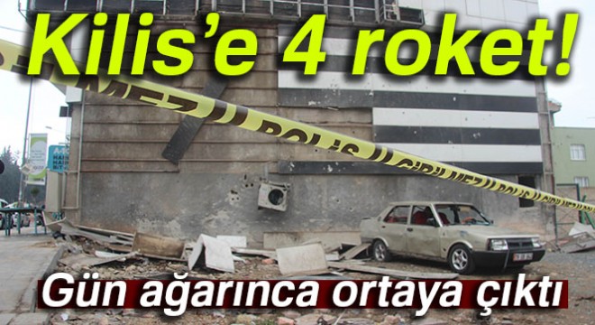 Roketlerin oluşturduğu tahribat gün ağarınca ortaya çıktı